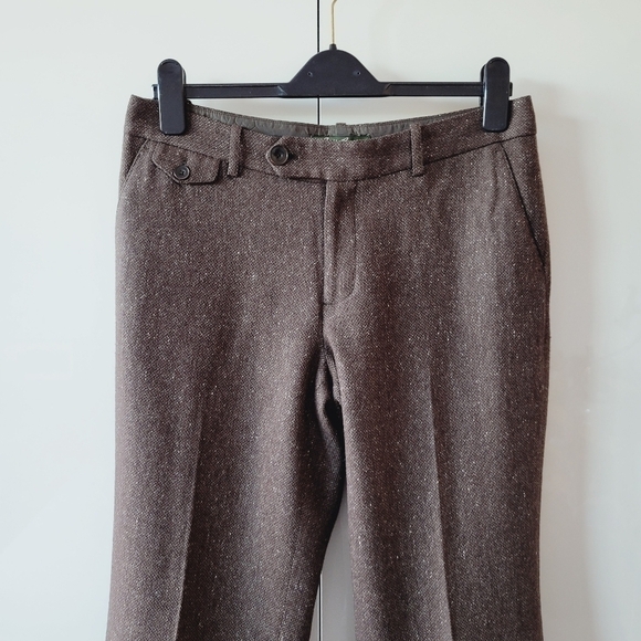 Eddie Bauer Blakely Fit Brown Straight Leg Wool Blend Pants - Picture 3 of 13